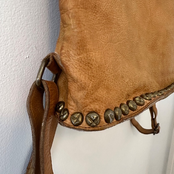 Free People Ellie Brown Leather Studded Backpack main image 9